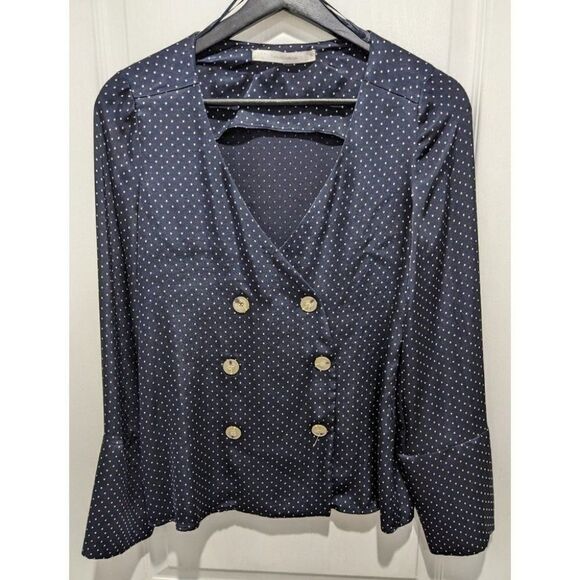 ZARA | Polka dot double breasted Blouse - Picture 2 of 9
